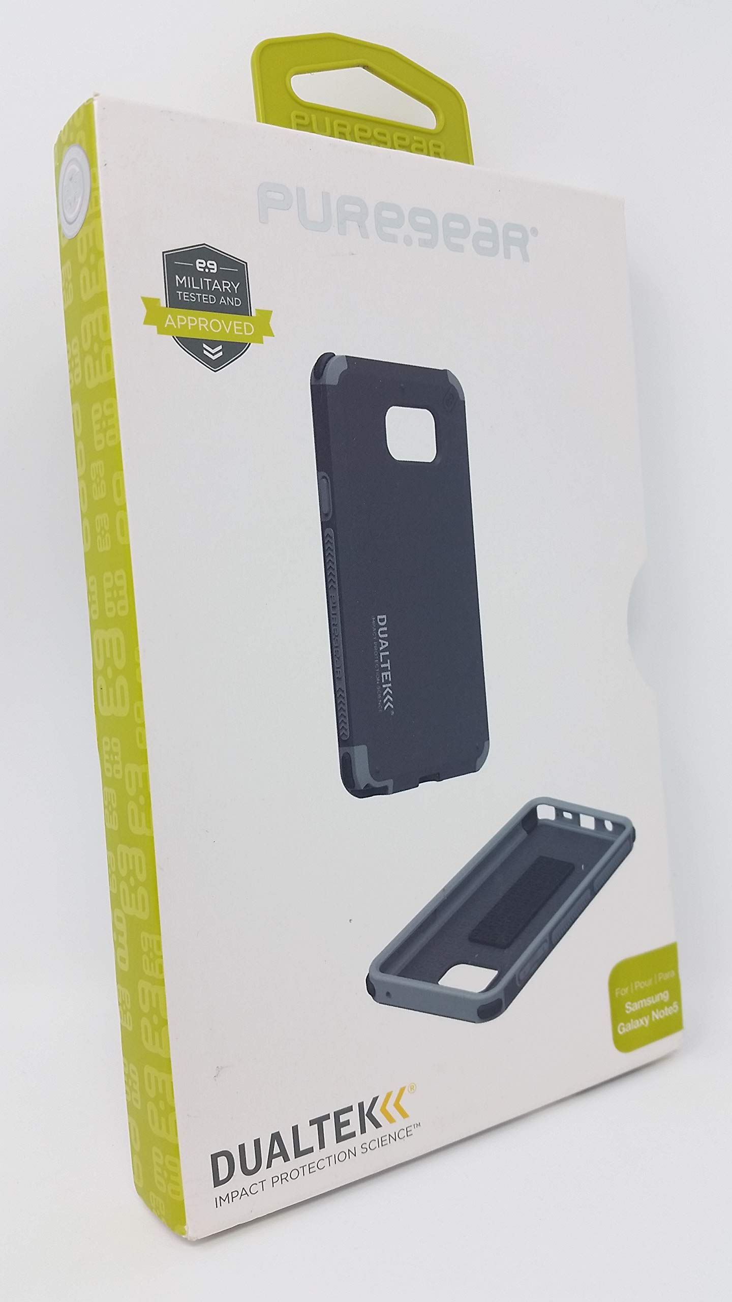 PureGear DualTek Shockproof Case for Samsung Galaxy Note 5 - Matte Black Protective Cover | Slim Fit, Anti-Slip Grip | Perfect for Work, Travel & Everyday Use