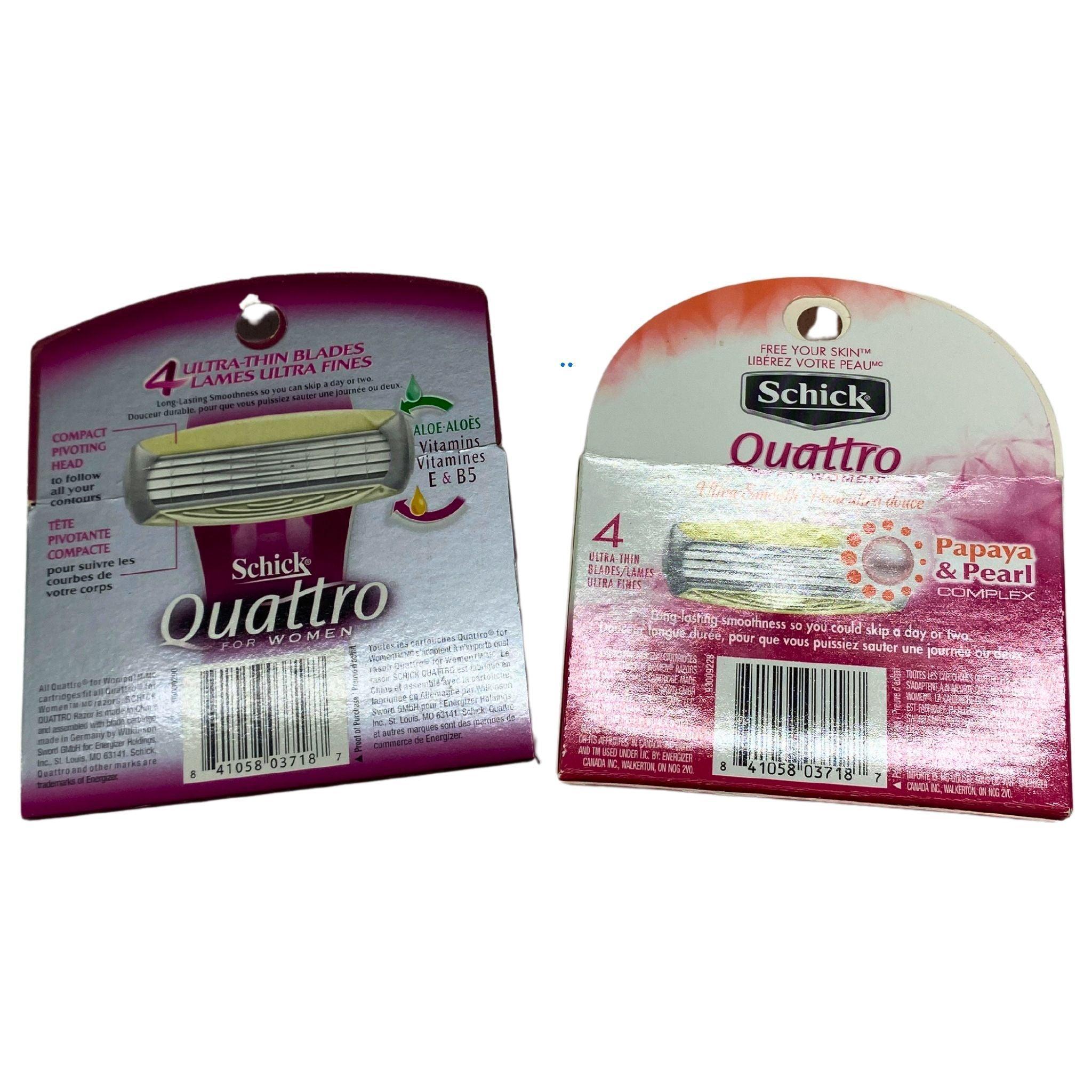 Schick Quattro for Women Ultra Smooth Razor Refill Cartridges - 50 Pack | Smooth & Comfortable Shaving for Sensitive Skin | Perfect for Travel, Gym & Everyday Use