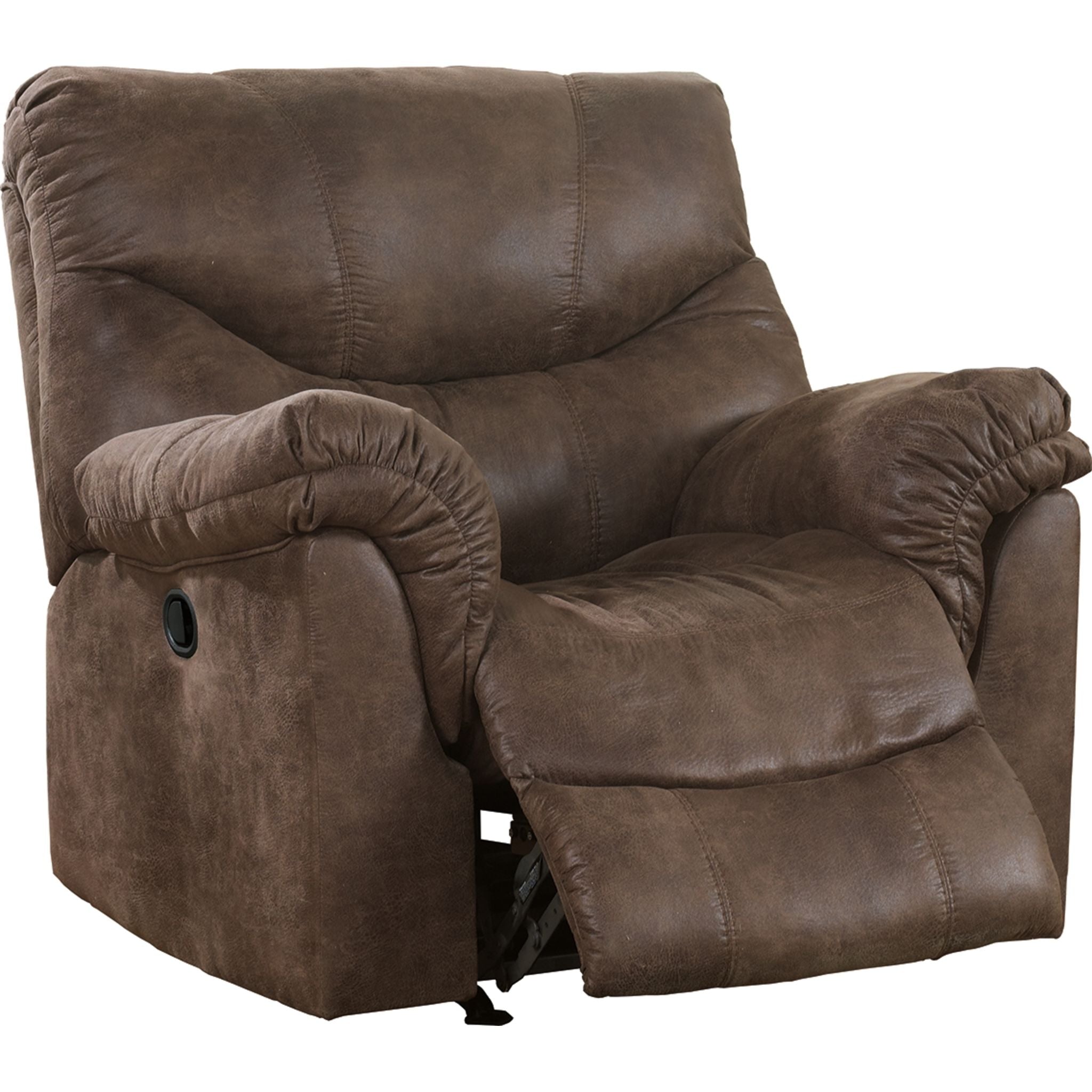 Alzena Rocker Recliner Chair - Comfortable Leather Living Room Reclining Chair with Footrest, Swivel & Massage (Gunsmoke) - Perfect for Relaxing, Watching TV & Napping