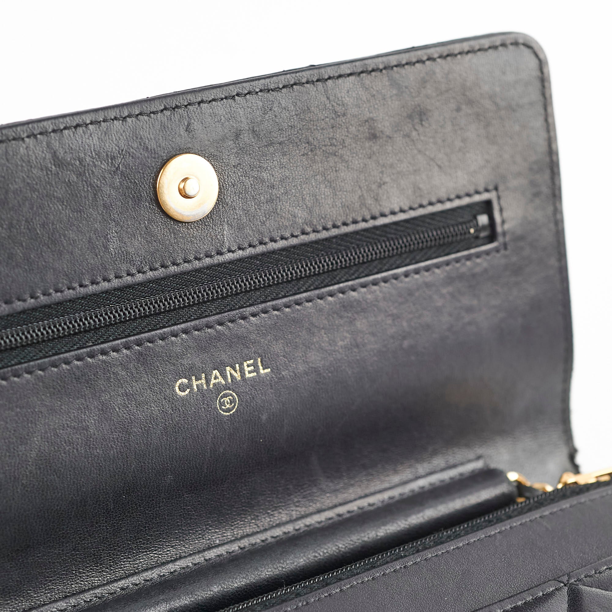 Chanel Lambskin Black Wallet On Chain WOC Gold Hardware Crossbody Bag - Luxury Designer Purse for Women, Perfect for Evening Events & Daily Use