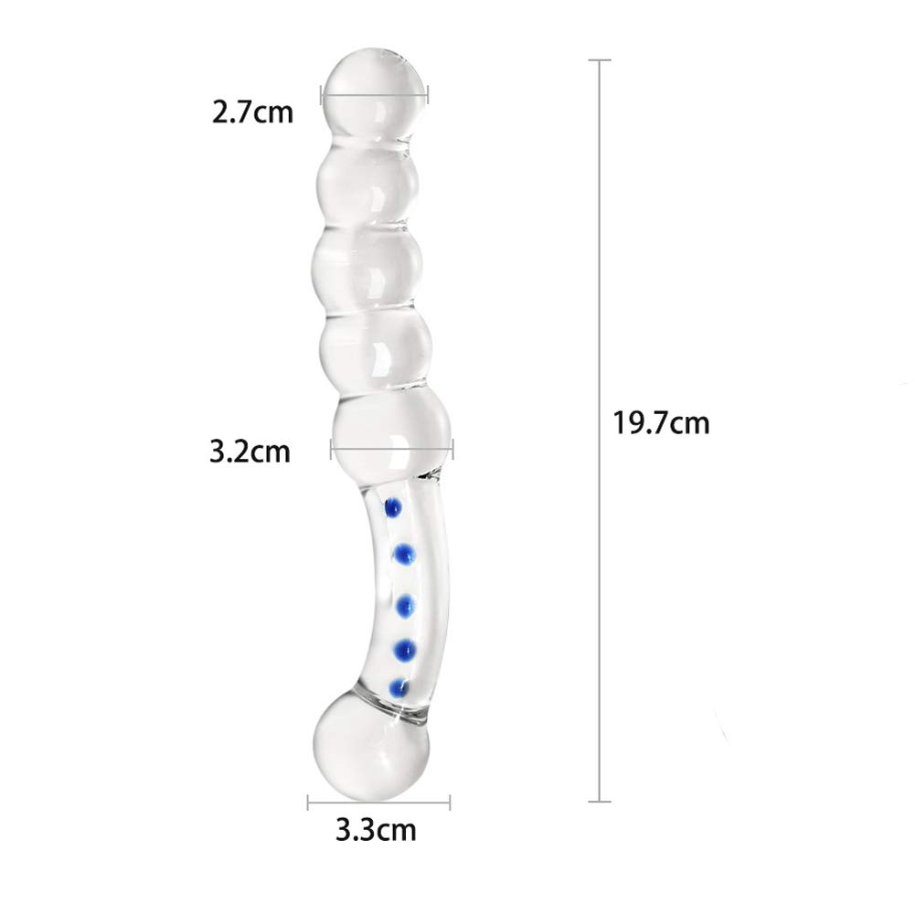 Premium Crystal Anal Beads & Double Glass Anal Plug for Men & Women – Sensual Pleasure & Prostate Massage – Perfect for Couples Play & Solo Exploration