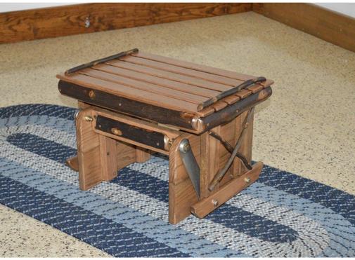 A & L Furniture Hickory Gliding Ottoman - Comfortable Footrest with Smooth Glide Motion, Perfect for Living Room, Bedroom, or Nursery Relaxation