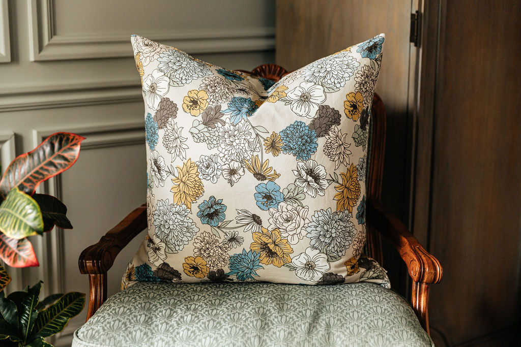 Victoria Luxe Euro Pillow Cover - Premium 100% Cotton Decorative Sham for Couch, Bed & Sofa - Elegant Home Decor for Living Room, Bedroom & Guest Room