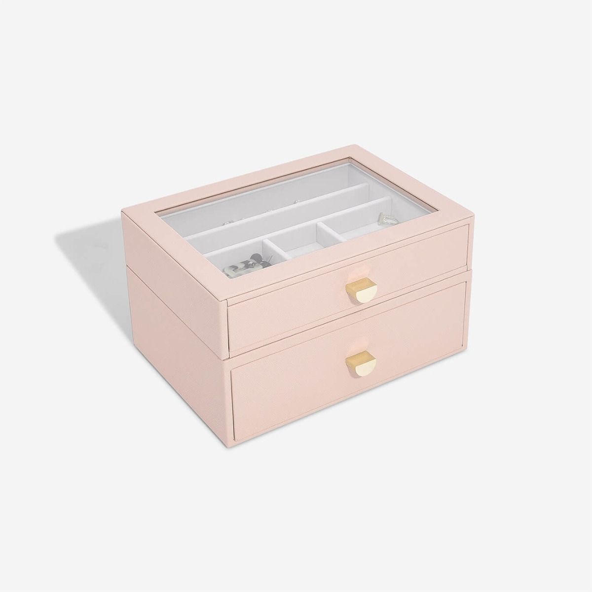 Classic 2-Piece Drawer Box Set in Taupe or Blush - Perfect for Bedroom Storage & Home Organization