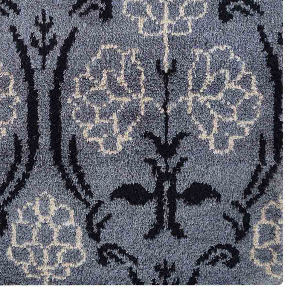Hand Knotted Gladiolus Floral Area Rug - Soft & Durable for Living Room, Bedroom, or Nursery Decor