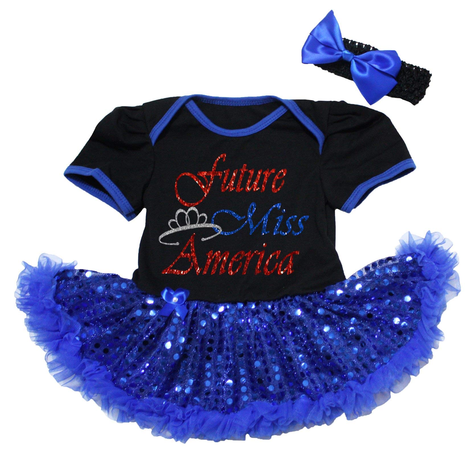 Future Miss America Baby Dress for Newborn to 18 Months | Adorable Infant Girl Outfit for Special Occasions, Photoshoots & Pageants