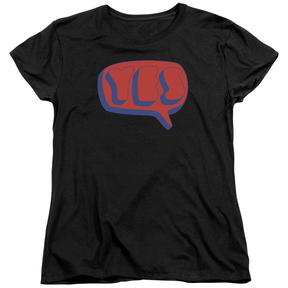 A&E Designs Women's Yes Bubble Logo T-Shirt - Casual Graphic Tee for Everyday Wear, Street Style & Outfits