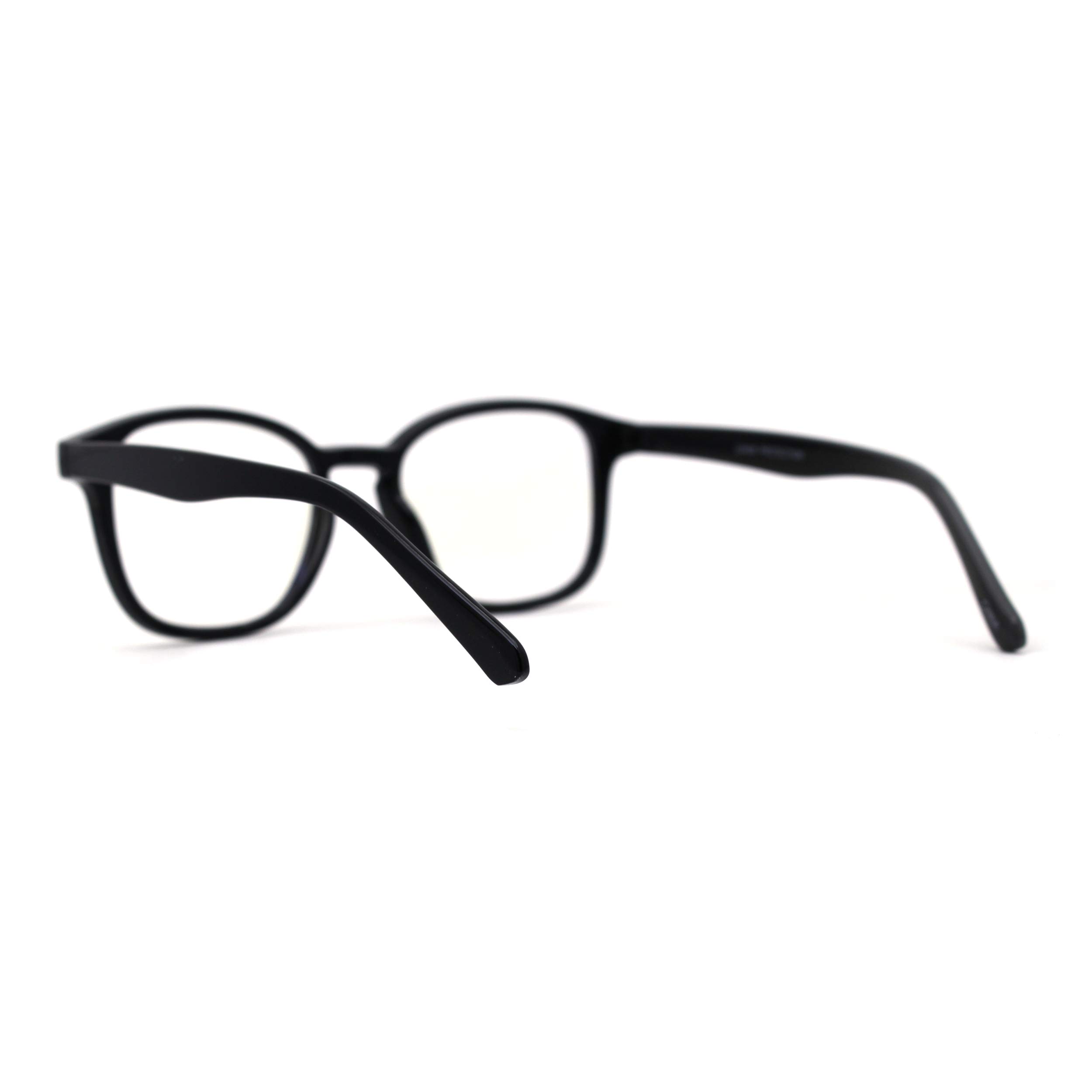 Blue Light Blocking Computer Glasses SA106 - Rectangular Horn Rim Keyhole Frame for Eye Strain Relief | Perfect for Office Work, Gaming & Screen Time
