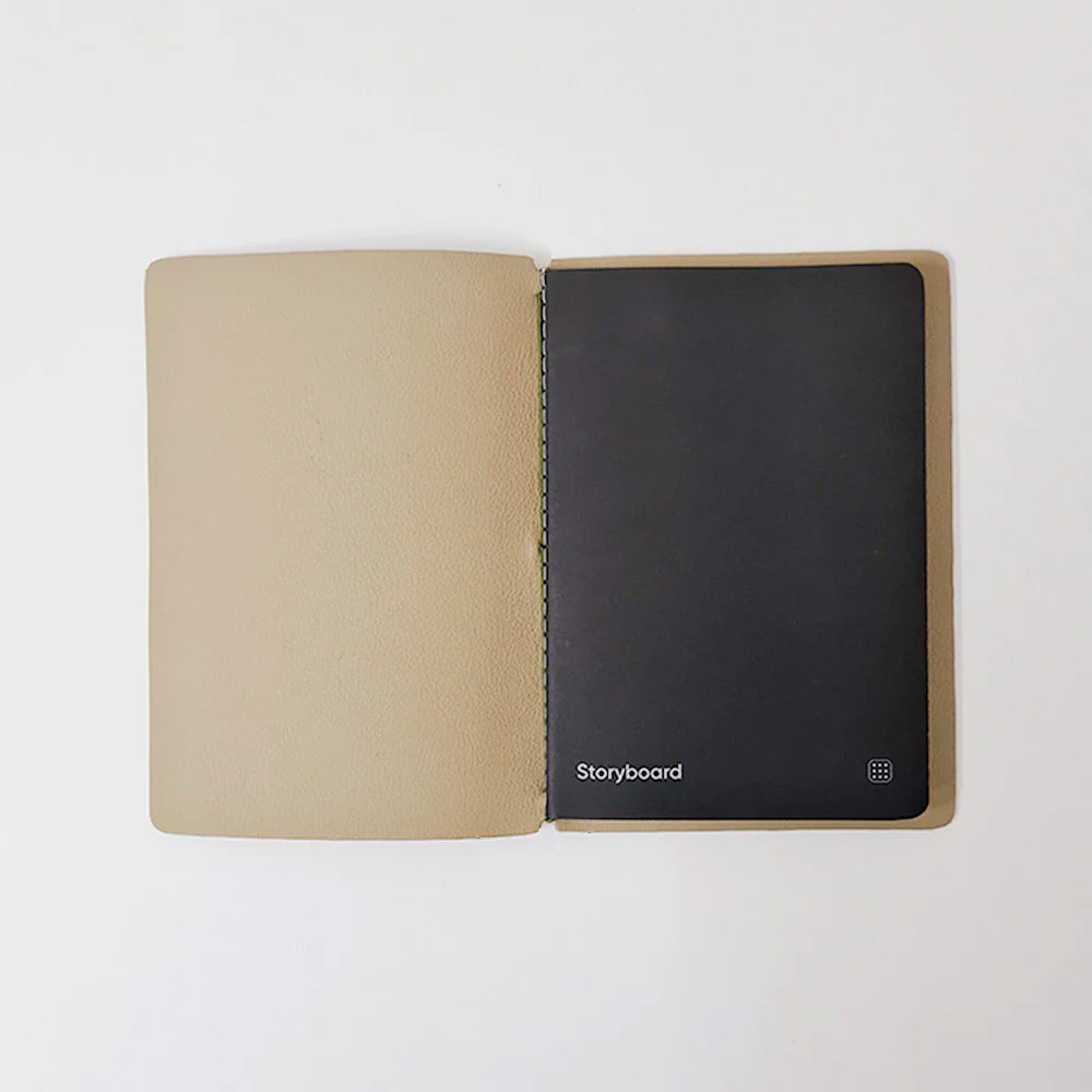 Refillable Cactus Leather Journal - Eco-Friendly Travel Notebook for Writing & Sketching - Beige - Perfect for Travelers, Artists & Journaling Enthusiasts