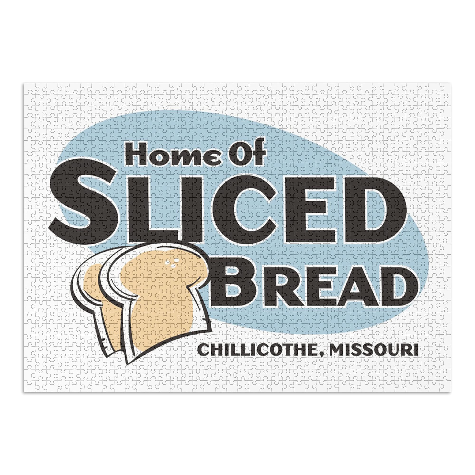 Chillicothe Missouri Sliced Bread Art 1000 Piece Jigsaw Puzzle - 19x27 Inch Challenging Puzzle for Adults & Family - Made in USA - Perfect for Home Decor, Game Nights & Educational Activities