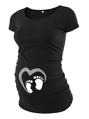 Black-heart and Foot Maternity T-shirt