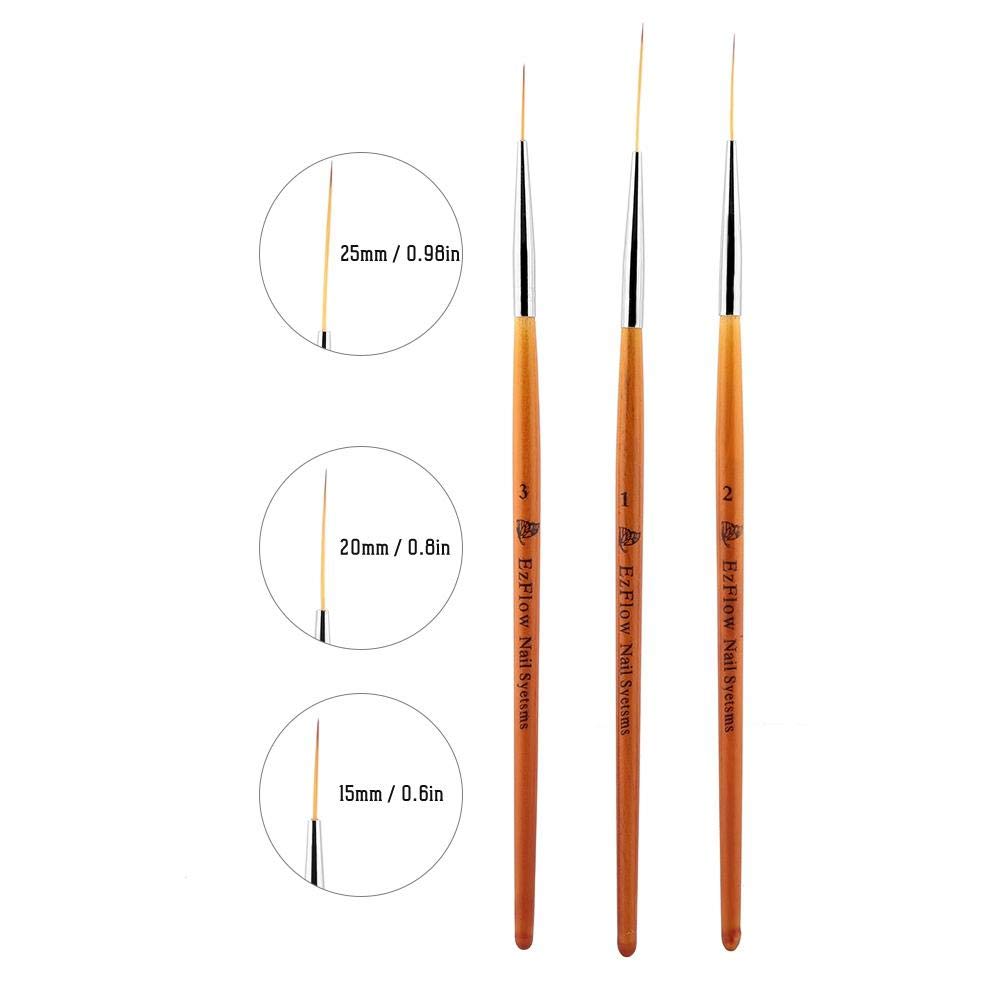 Professional Nail Art Liner Brush Set - Salon Quality Dotting Tools for DIY Manicure, Smooth Application for Perfect Nail Designs | Ideal for Home & Professional Nail Art, Gel Polish Application, French Manicures