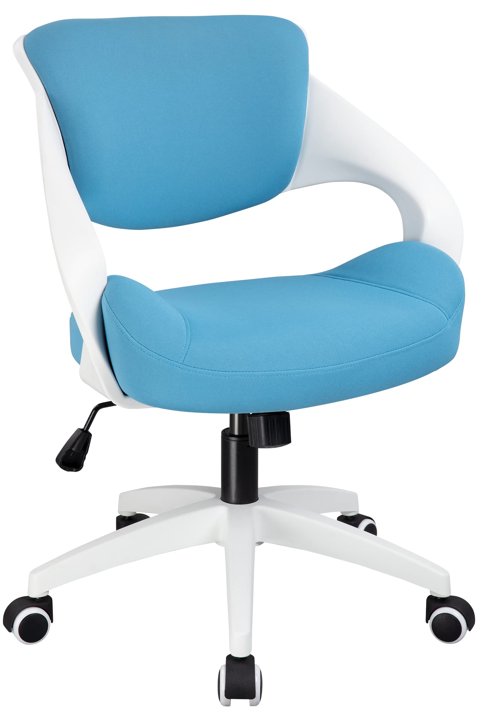 BOJUZIJA Ergonomic Office Chair with Lumbar Support - Adjustable Computer Desk Chair for Home & Work (Blue) - Perfect for Long Hours Sitting, Gaming, and Remote Work