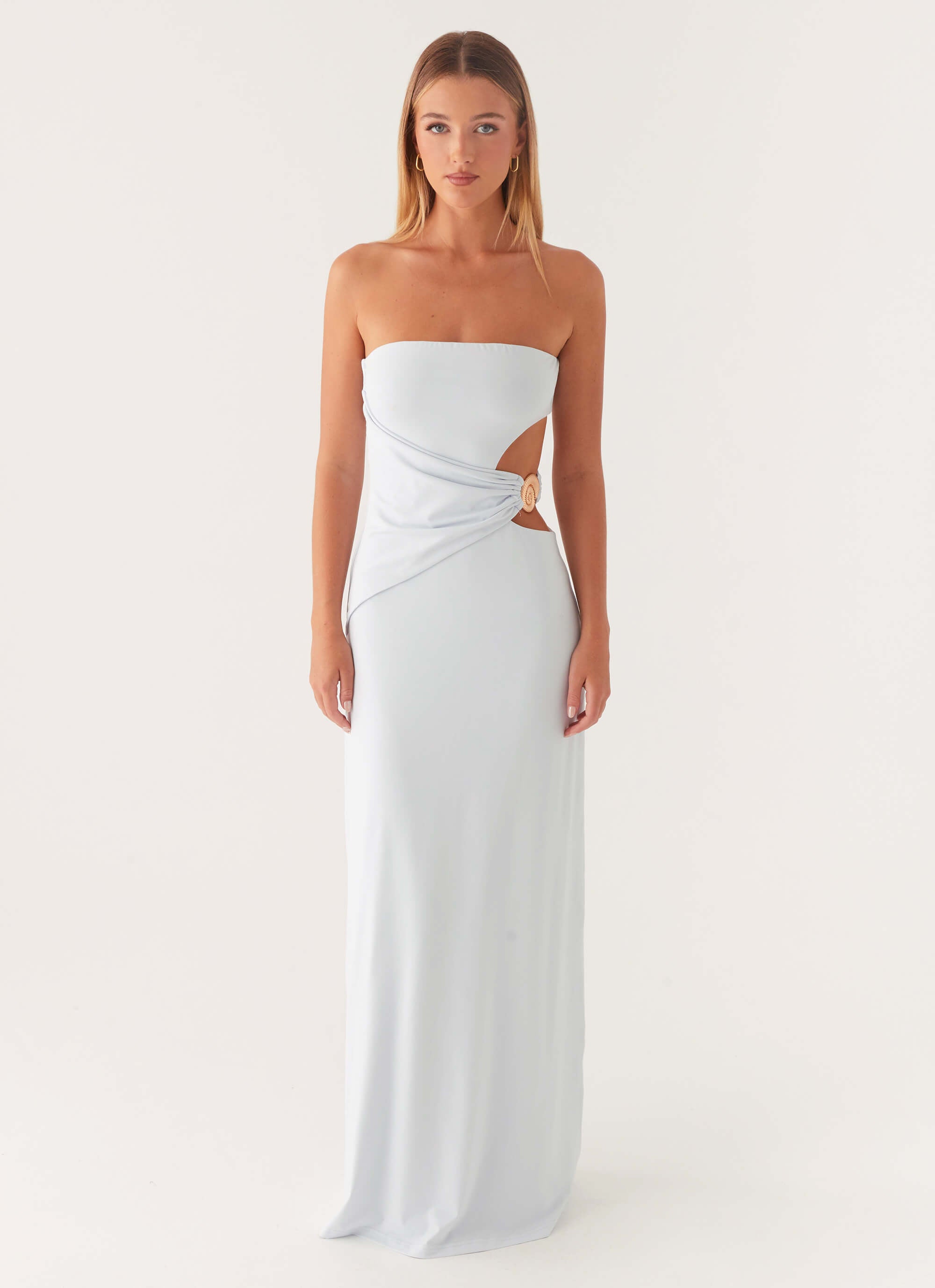 Anetta Maxi Dress - Flowy Long Summer Dress in Pale Blue | Beach Wedding, Vacation & Casual Wear