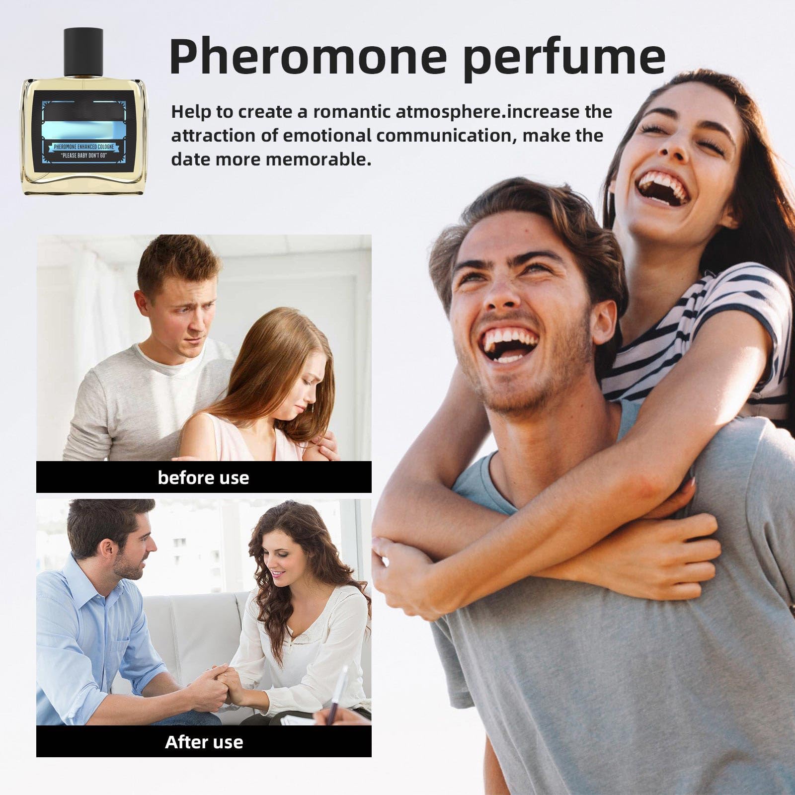 Men's Vanilla Pheromone Cologne - Eau de Toilette Body Spray (100ml) for Date Night & Special Occasions | Long-Lasting Fragrance Gift for Him