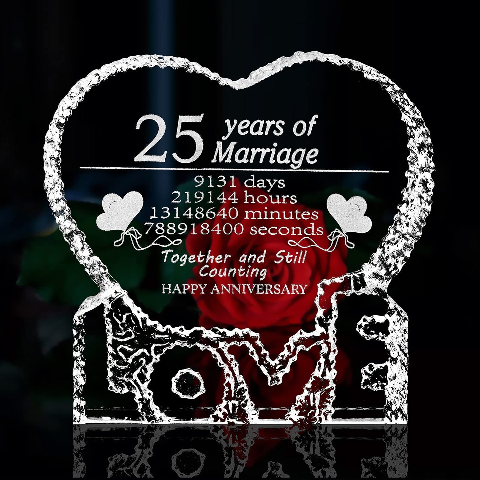 25th Anniversary Crystal Gifts for Couples - Wedding & Home Decor