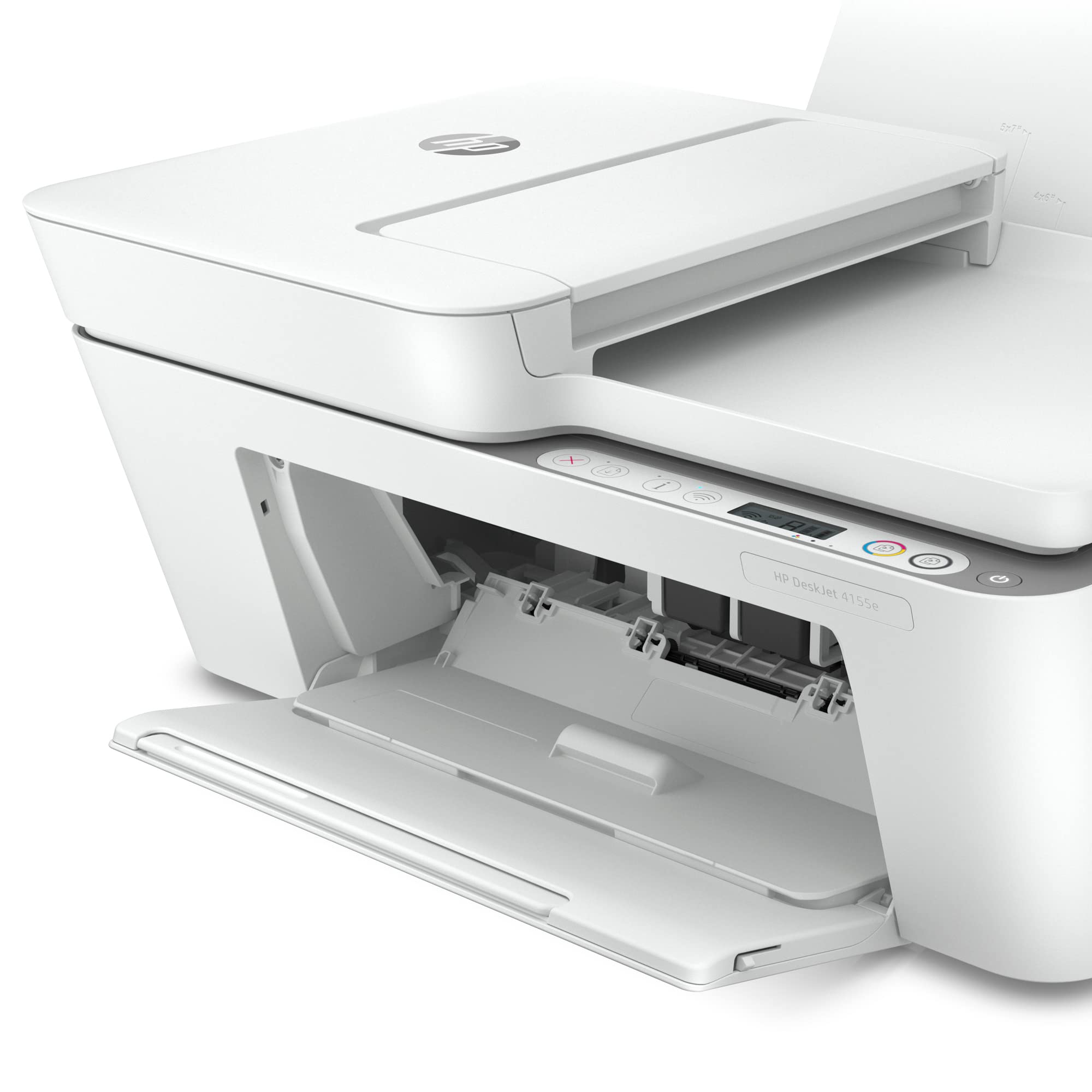 HP DeskJet 4155e Wireless Color Inkjet Printer - Print, Scan, Copy | Easy Setup & Mobile Printing | Ideal for Home & Small Office | Includes 3 Months Instant Ink | White | Perfect for Remote Work & Student Projects