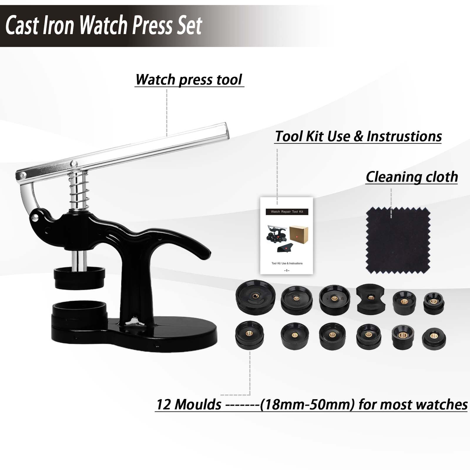 Professional Watch Repair Kit with Battery Replacement Tools - GLDCAPA Watch Link Remover, Case Opener & Press Set in Portable Carrying Case | Perfect for Watch Enthusiasts, Jewelers & DIY Watch Maintenance at Home