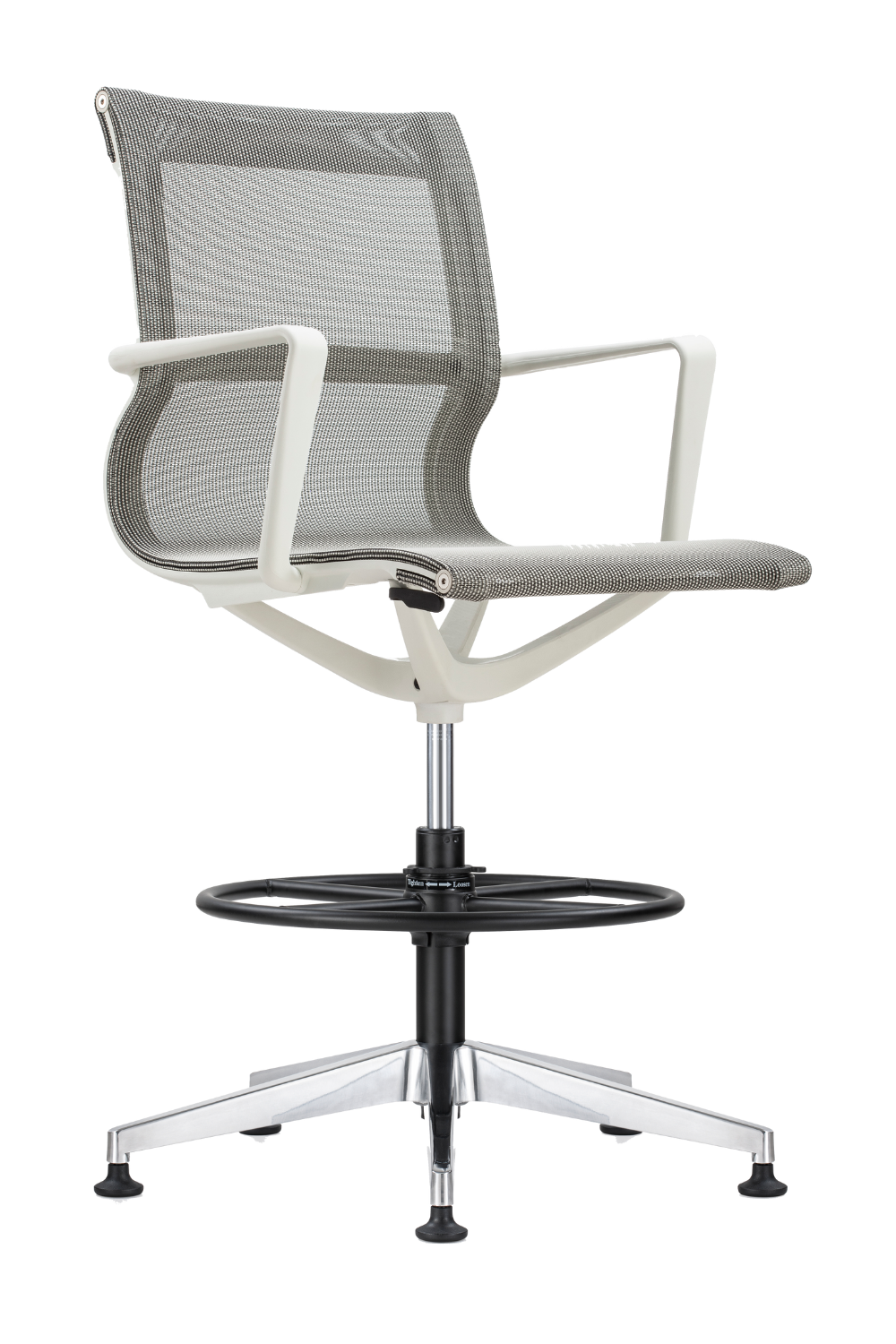 Eurotech Kinetic Stool - White Frame Designer Spider Mesh Ergonomic Chair (EH301W) | Perfect for Home Office, Gaming & Modern Workspaces