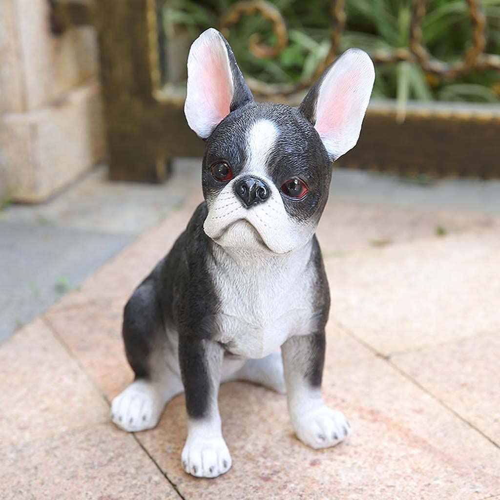 French Bulldog Garden Statue - Resin Outdoor Dog Sculpture Art for Lawn, Patio & Yard Decor | Durable Weatherproof Animal Statue for Garden, Porch, Backyard Landscaping