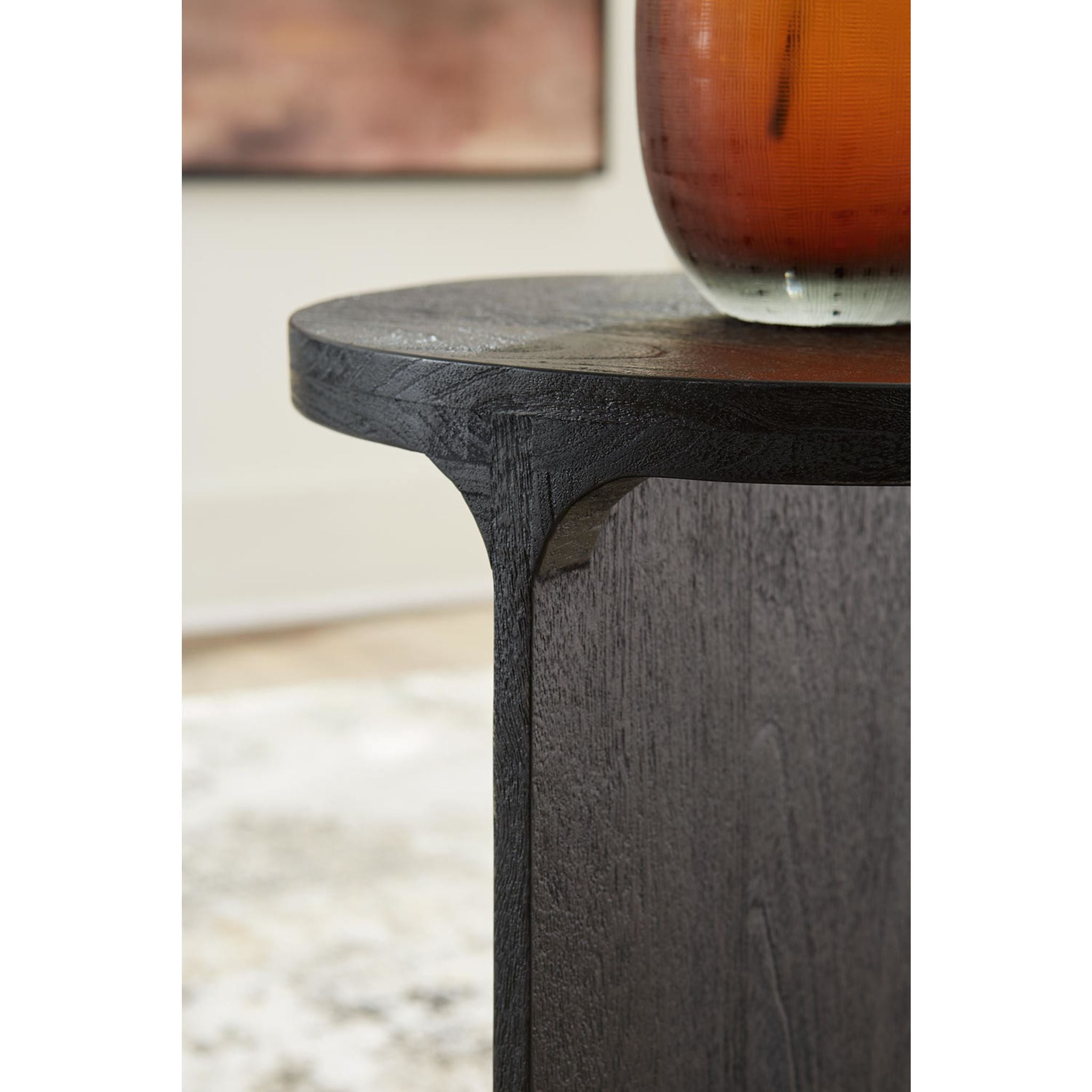 Adderley Black Accent Table - Stylish End Table for Living Room, Bedroom, or Office Decor