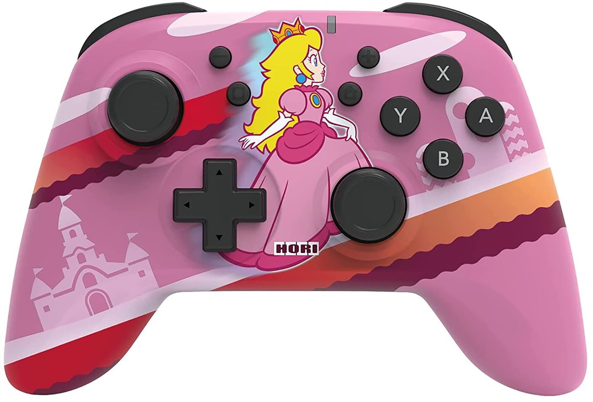 HORI Wireless HORIPAD Pro Controller for Nintendo Switch (Peach Color) - Officially Licensed by Nintendo - Perfect for Gaming, Travel & Multiplayer Sessions