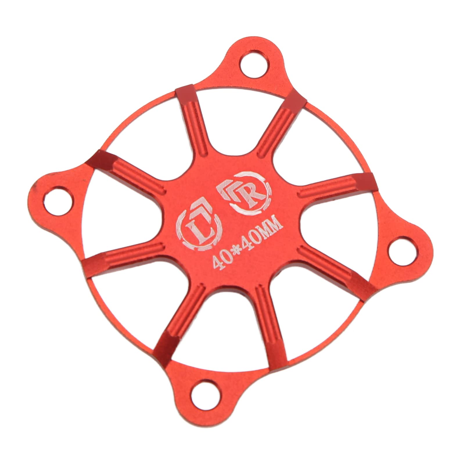 Dilwe 40x40mm Aluminum Alloy RC Cooling Fan Cover - Protective Accessory for Electric Motors in RC Cars, Boats & Drones | Red Color | High Heat Dissipation for Enhanced Performance