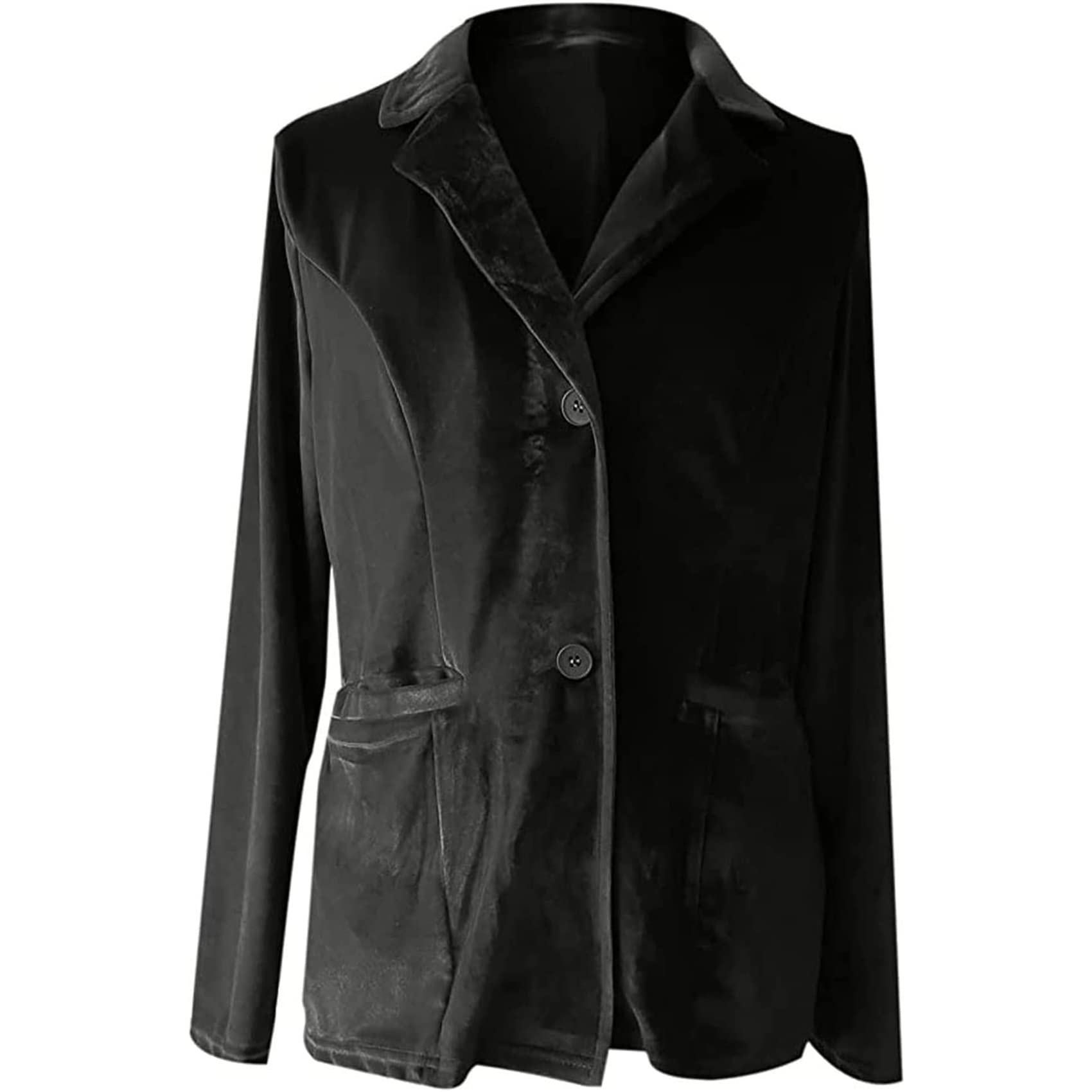 Women's Lightweight Blazer Jacket - Cozy Retro Long Sleeve Button Up Cardigan Coat for Office & Workwear | Professional Outerwear for Business, Meetings & Formal Occasions