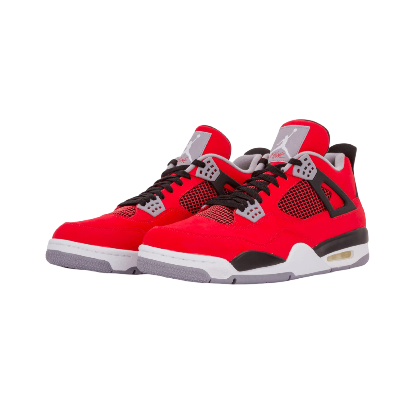 Air Jordan 4 Retro Toro Fire Red White Black Cement Grey Basketball Shoes - Men's Sneakers for Streetwear & Casual Outfits