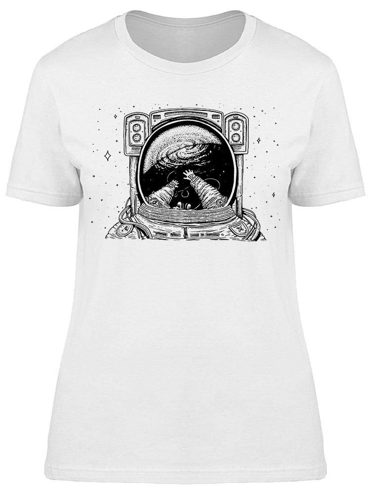 Smartprints Astronaut Space Close-Up T-Shirt for Women - Stylish Graphic Tee for Casual Wear, Space Enthusiasts & Everyday Outfits