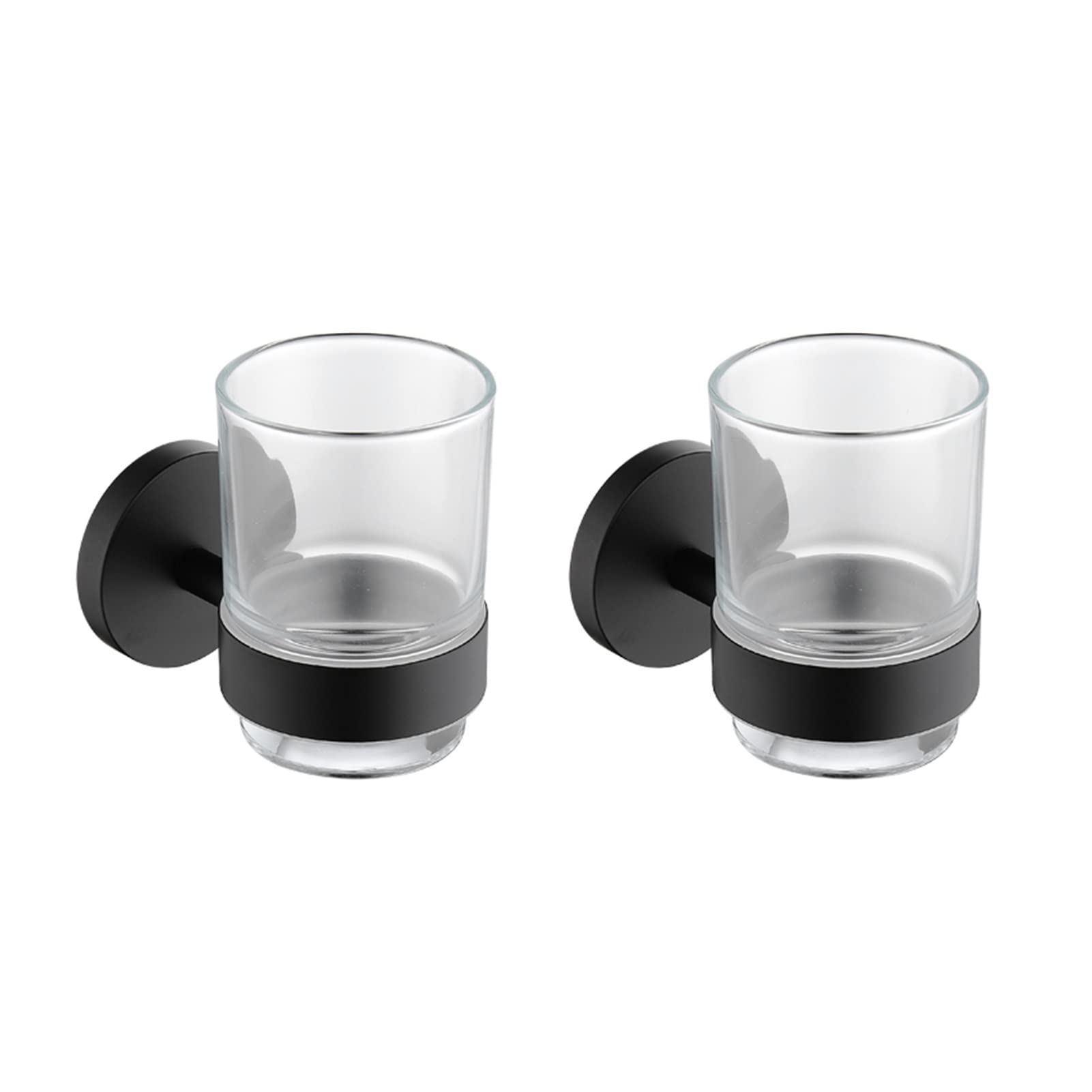 Antique Black SUS 304 Stainless Steel Toothbrush Holder - Matte Black Bathroom Organizer for Toothbrush, Tumbler & Cup - Wall Mounted Space Saving Solution for Small Bathrooms & Vanities