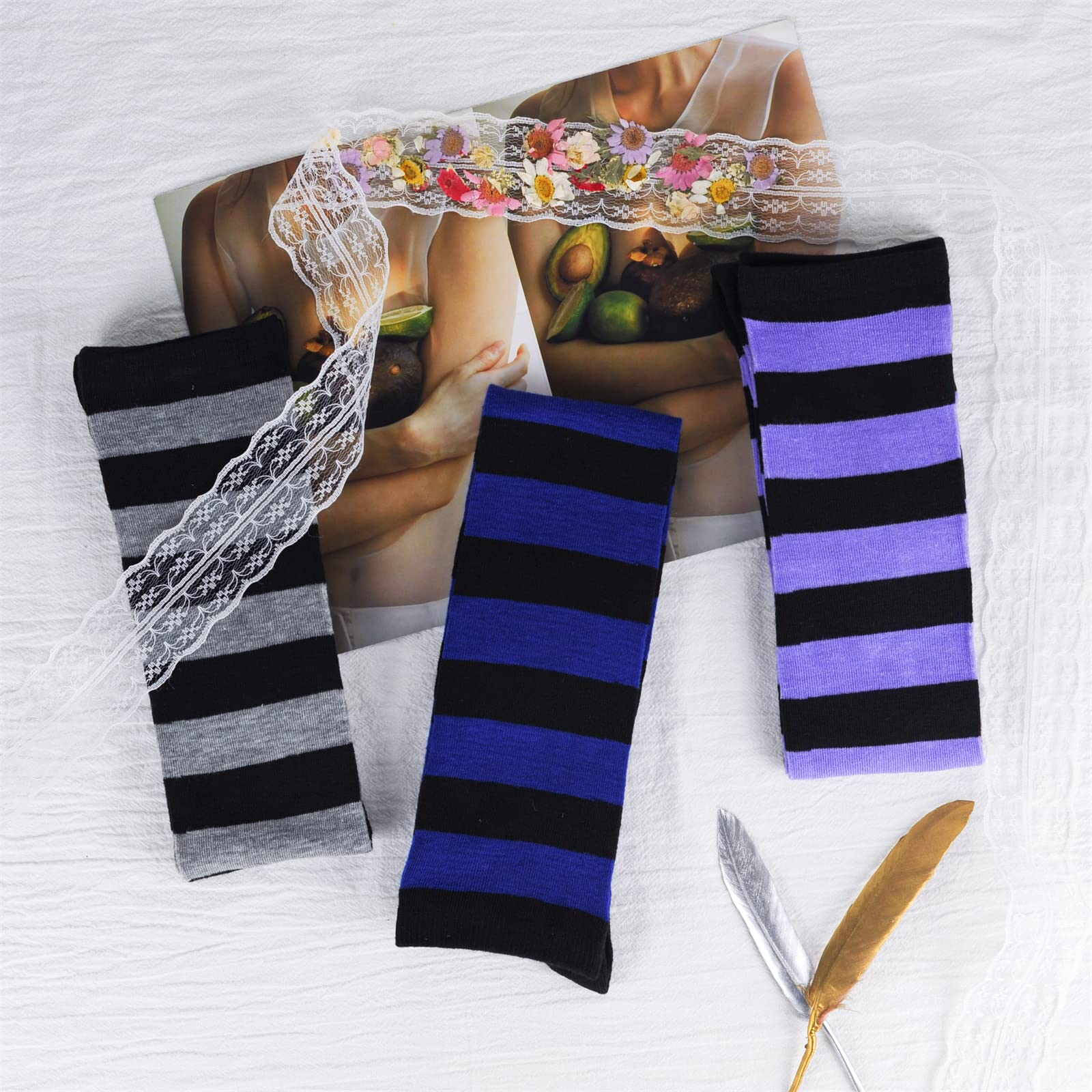 Intgoodluckycc Women's Over The Knee Socks - Thigh High Socks for Women, Long Knee High Stockings - Perfect for Winter, Cosplay, and Fashion Outfits