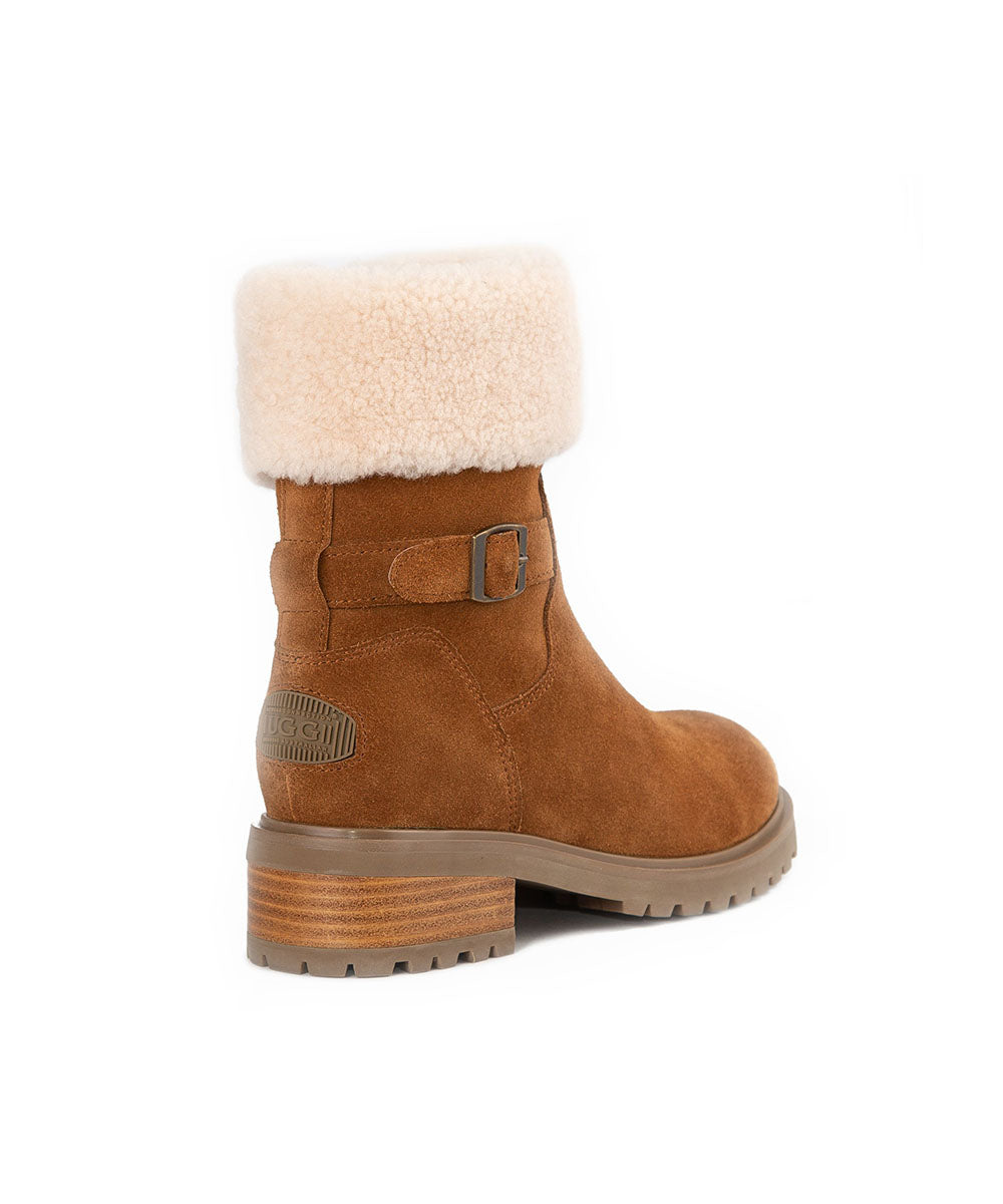 Women's Verona Zip UGG Boots - Genuine Sheepskin Winter Boots with Side Zipper | Warm & Comfortable for Cold Weather, Snow, and Indoor Use
