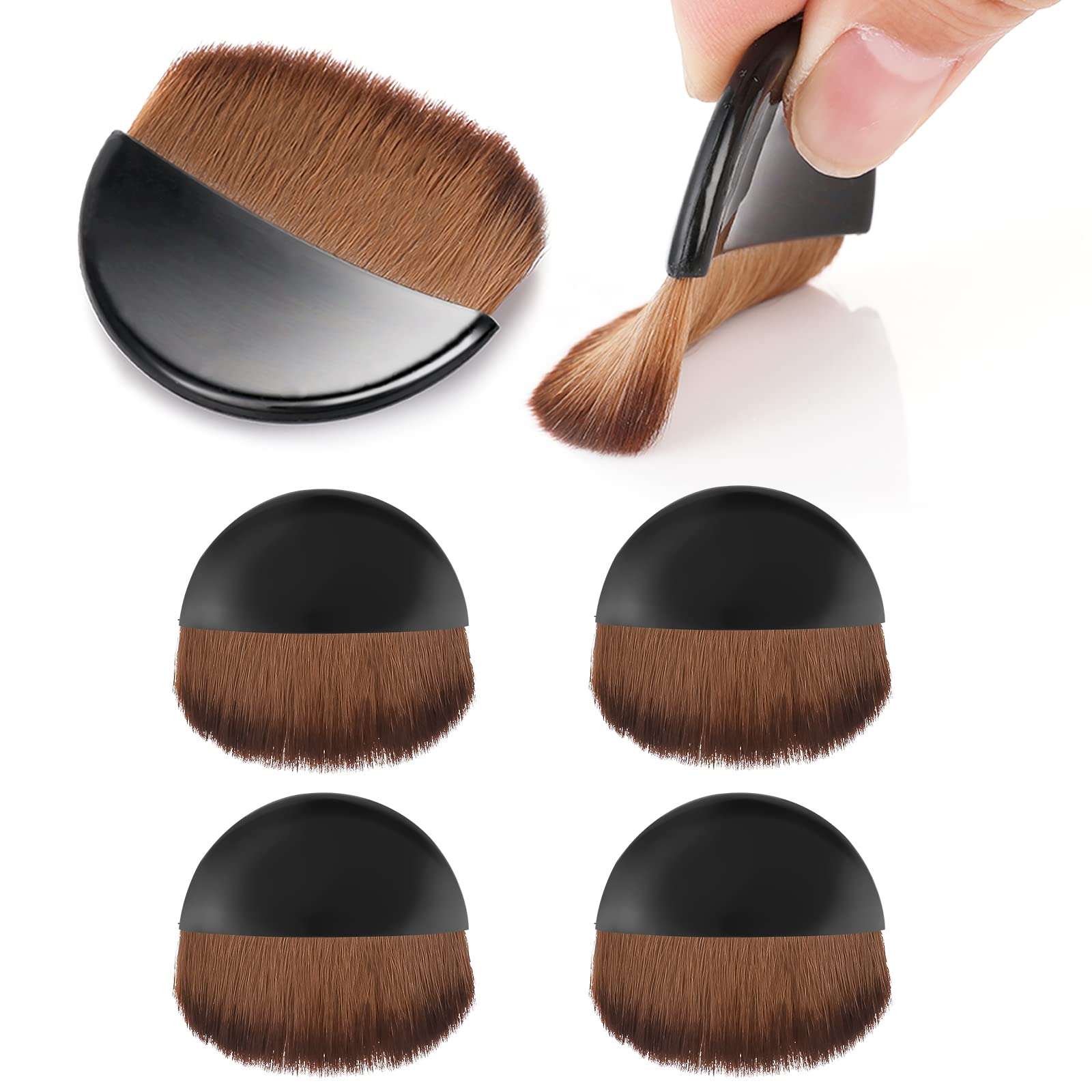 Grevosea 4-Piece Flat Paint Brush Set - 1.9 x 2 Inch Artist Brushes for Mod Podge, Gesso, Oil & Watercolor Painting - Perfect for Diamond Art, Furniture Painting & DIY Crafts