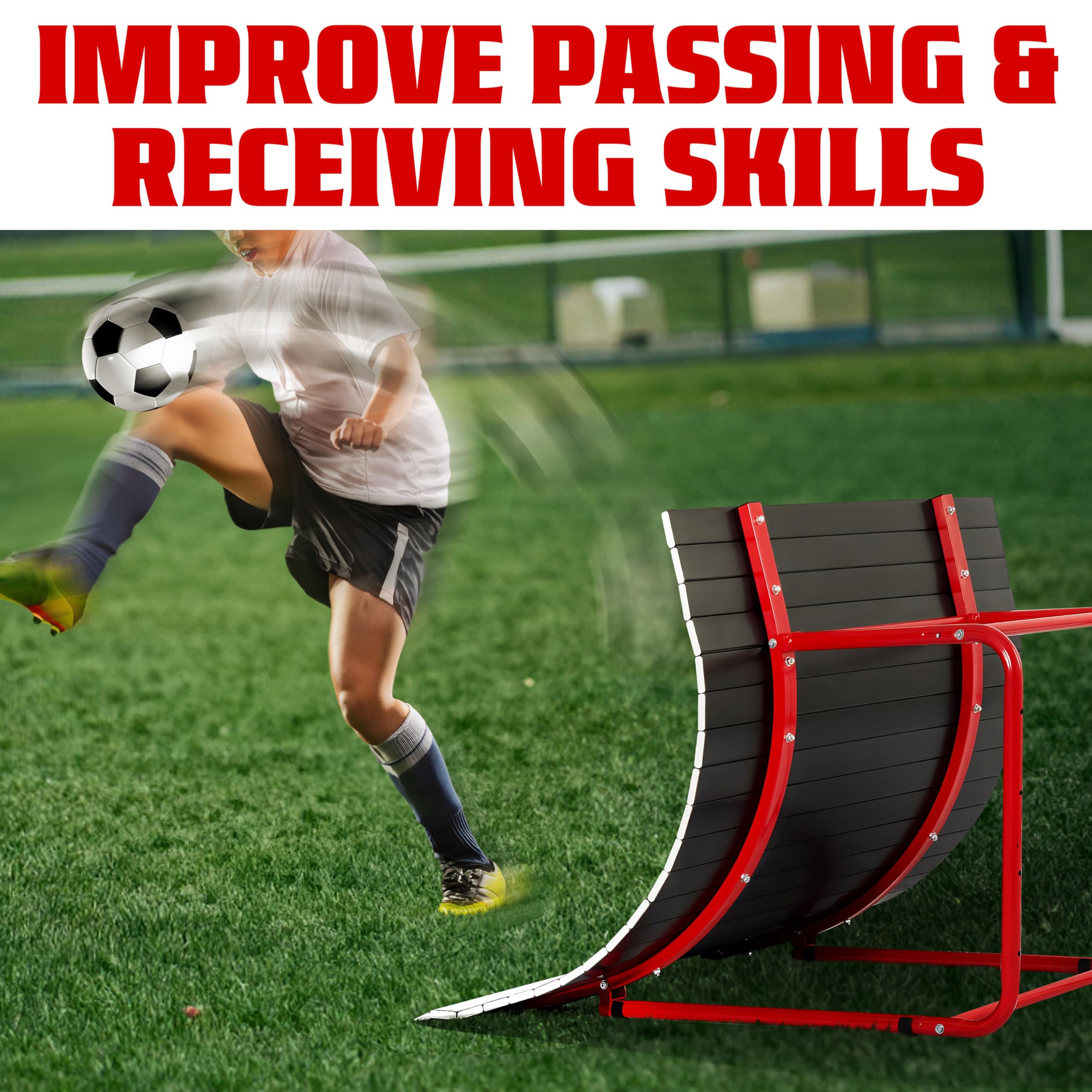 Premium Soccer Rebounder Net - Heavy Duty Football Training Equipment for Solo Practice | Perfect Training Aid for Backyard Drills, Goalkeeper Practice & Youth Soccer Gifts
