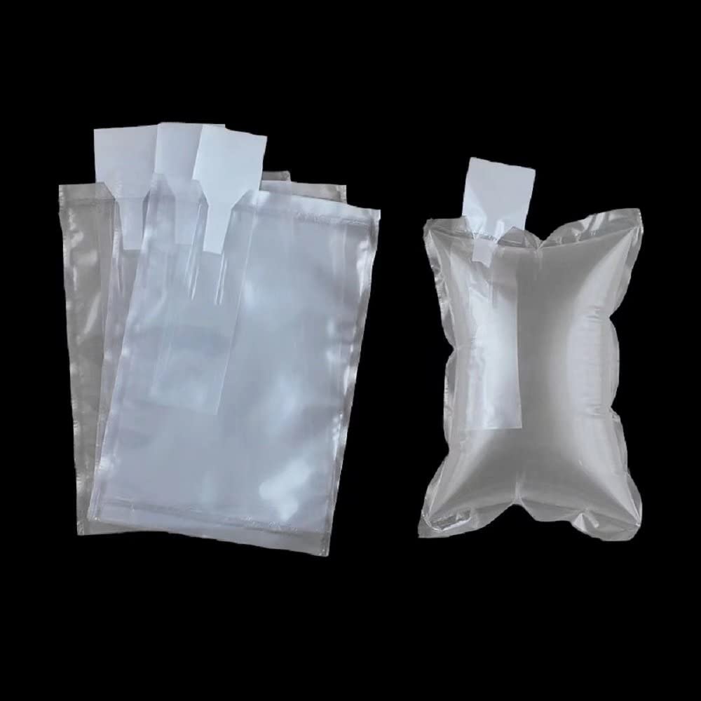 100 Pack Clear Plastic Inflatable Air Packaging Bags - 3.9x5.9 Inch Air Pillows for Shipping Protection | Free Hand Pump Included | Void Fill Cushioning for Fragile Items, Electronics & Ecommerce Packaging (VFC1015) | Perfect for Online Sellers, Moving & Storage Protection