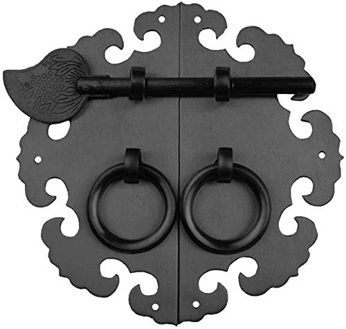 Antique Chinese Copper Door Handle & Knocker - Ming Qing Style Vintage Furniture Hardware for Closet, Wine Cabinet & Round Door Accessories | Perfect for Traditional Home Decor & Classic Interior Design