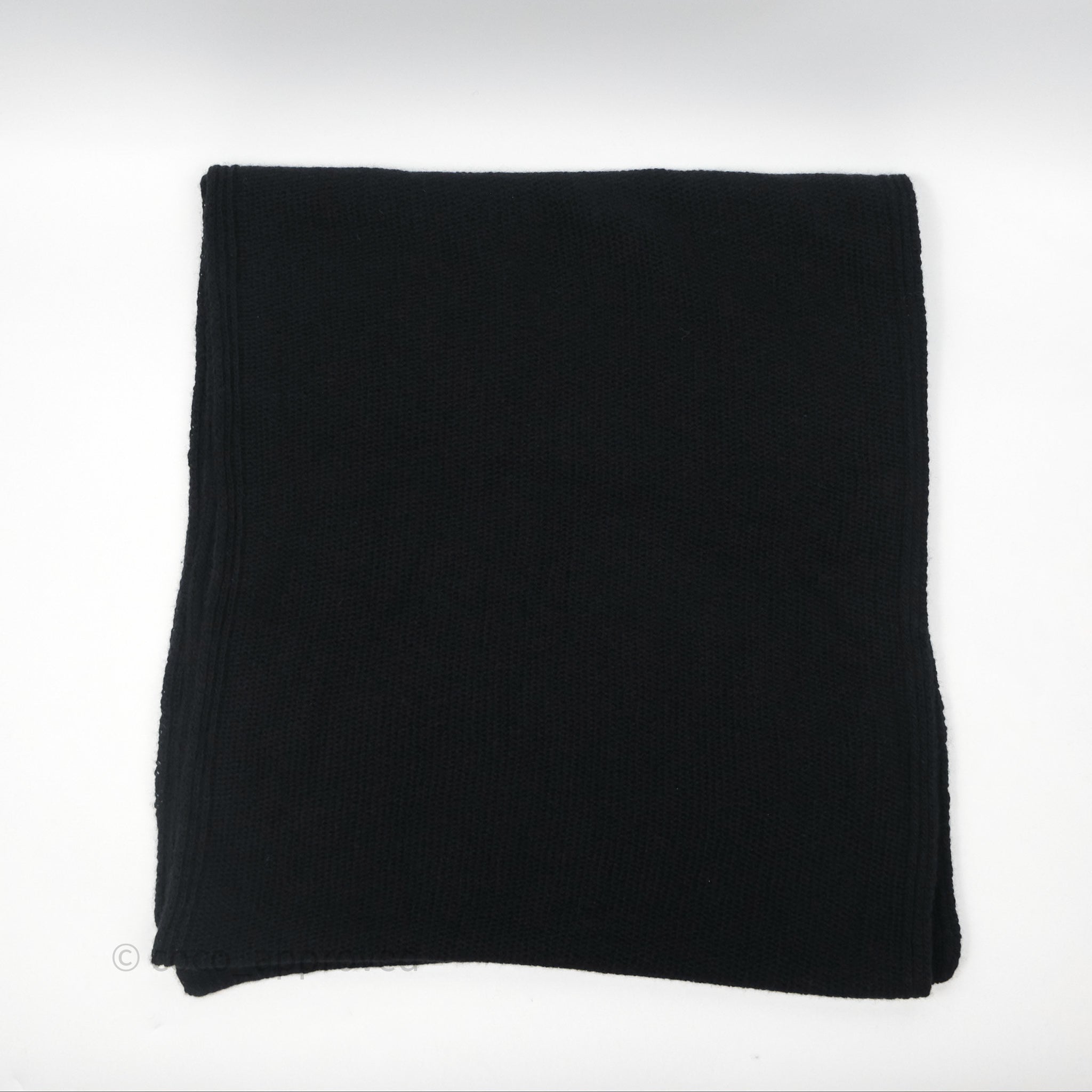 Chanel Chain Logo Scarf - Luxury Wool Cashmere Wrap for Women - Black Winter Fashion Accessory for Office, Party & Evening Out