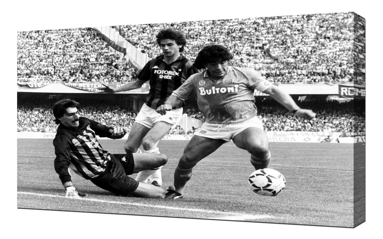 Diego Maradona 11 Canvas Art Print - Soccer Legend Wall Decor - Stretched Canvas Wrap for Living Room, Bedroom & Office