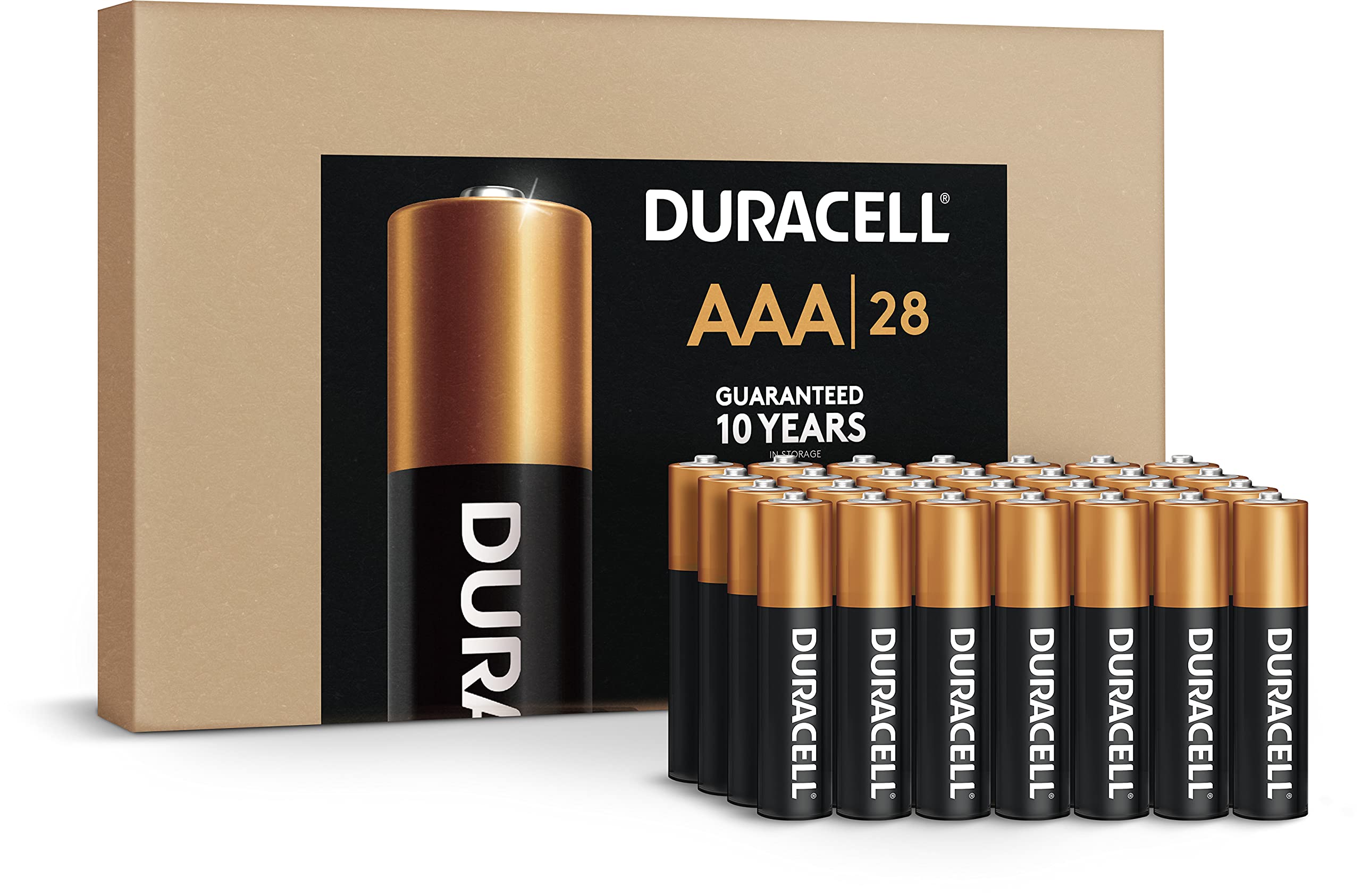 Duracell Coppertop AAA Batteries 28-Pack | Long-Lasting Triple A Batteries for Household & Office Devices | Ideal for Remote Controls, Keyboards, Toys & Flashlights