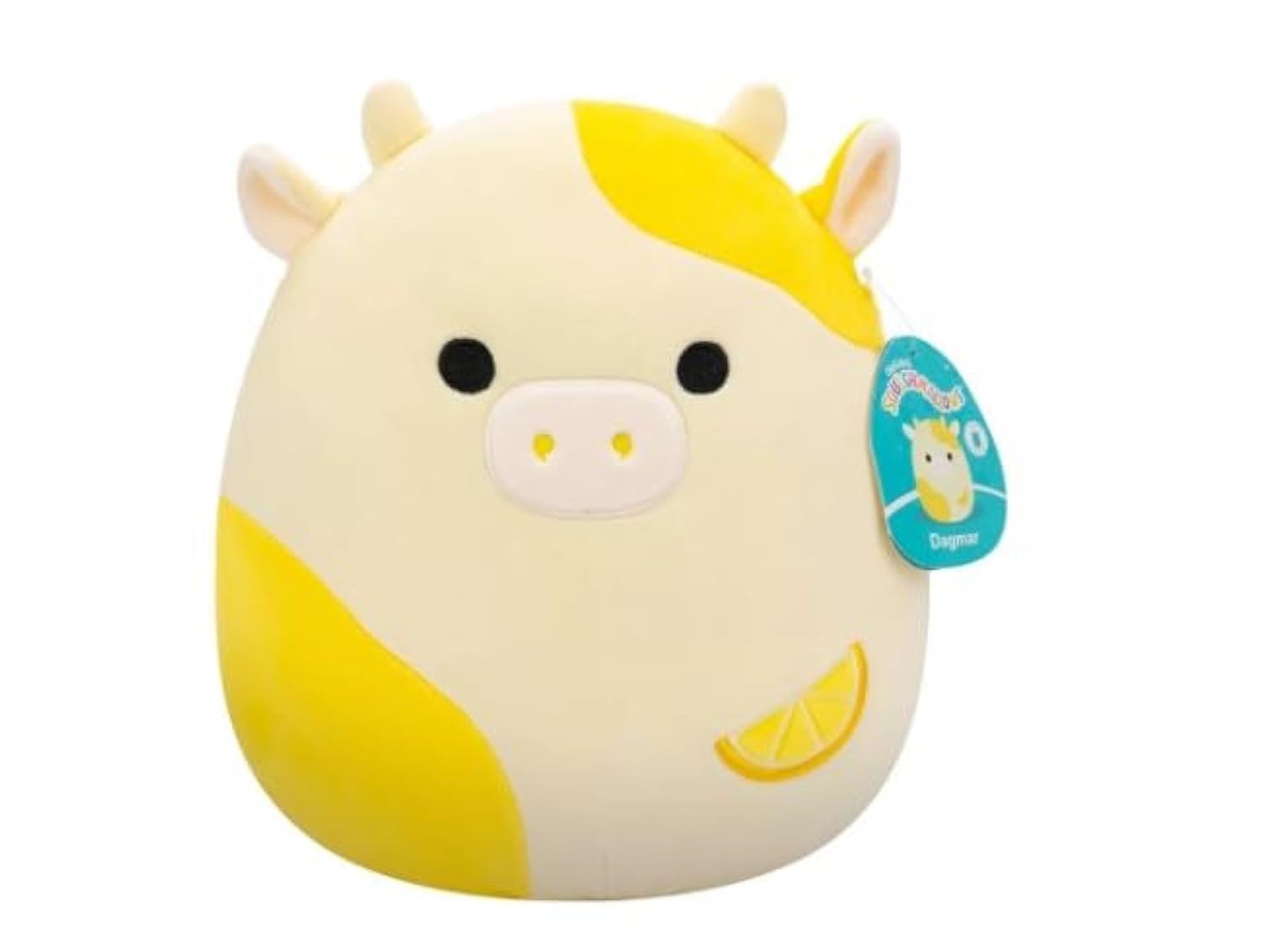 11'' Squishmallows Dagmar The Lemon Cow Plush Toy - Soft Yellow & White Stuffed Animal for Kids, Collectors | Perfect for Cuddling, Room Decor, Gifts & Stress Relief