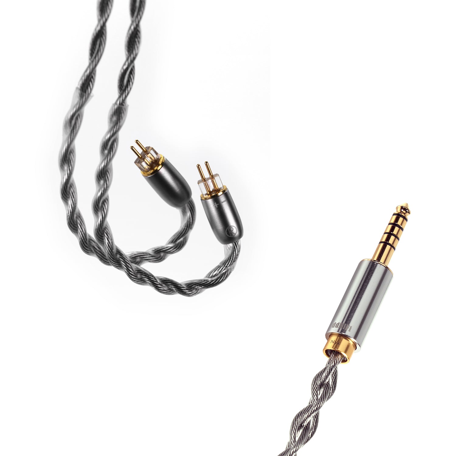Premium DD ddHiFi BC130A (Air Nyx) 4-Strand Silver Upgrade Earphone Cable - High-Quality Audio Upgrade for IEMs, Perfect for Audiophiles & Music Lovers - Home Studio, Commuting, Gaming