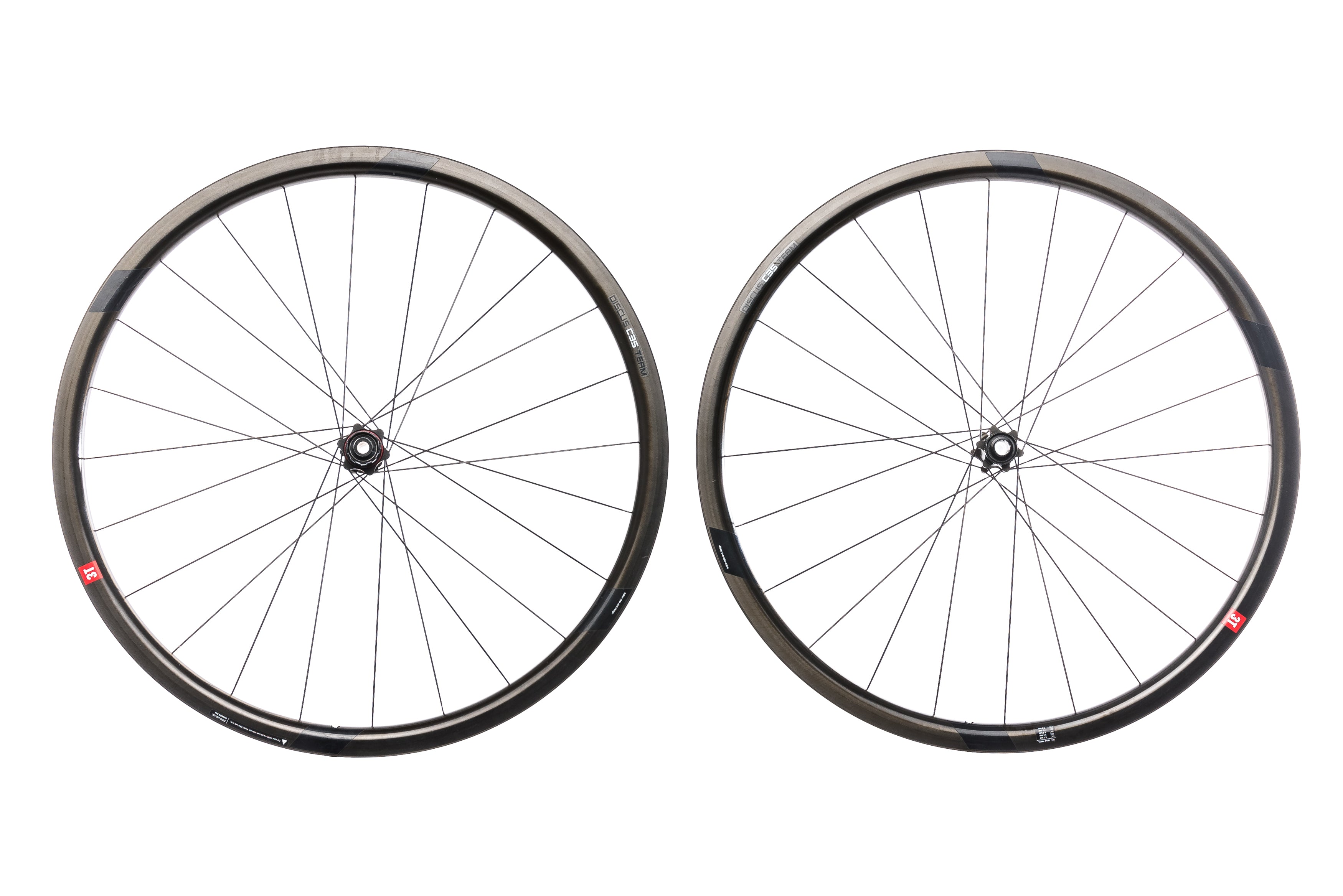 3T Discus C35 Team Carbon Clincher 700c Wheelset - Lightweight Aero Road Bike Wheels for Racing & Performance Cycling | Perfect for Road Racers & Triathletes