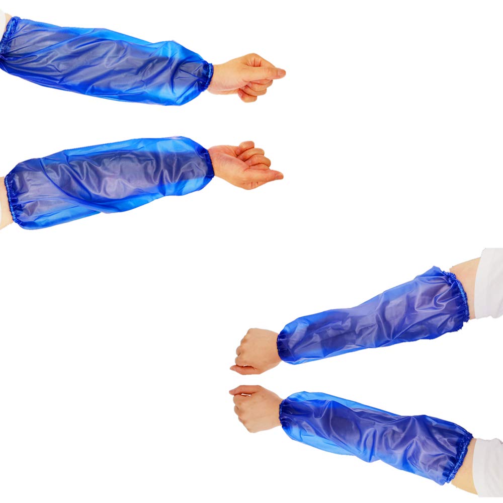 Waterproof Arm Sleeves Protector - Oilproof PVC Oversleeves for Cooking, Dish Washing, Gardening, Car Detailing & Pet Grooming - Durable Kitchen & Work Sleeve Covers for Cooking, Cleaning, Painting & Outdoor Activities