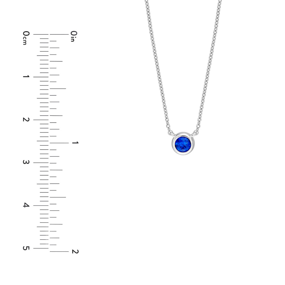14K Gold Sapphire Bezel Pendant Necklace for Women - Elegant Layering Jewelry for Everyday Wear & Special Occasions