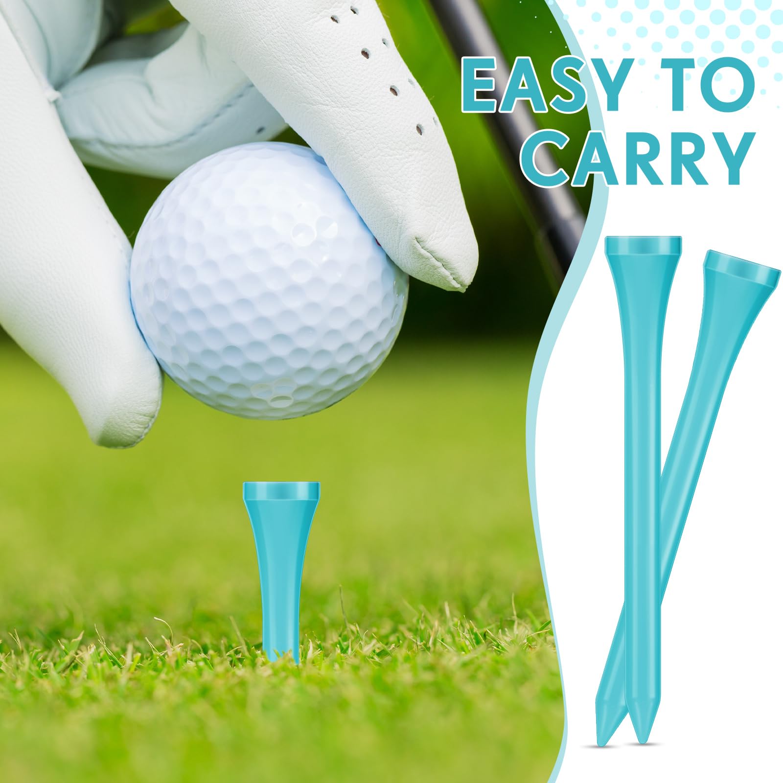 Jenaai 200 Pcs Bamboo Golf Tees - Professional Bulk Golf Tees for Women | Durable Golf Club Accessories for Driving Range & Course Play