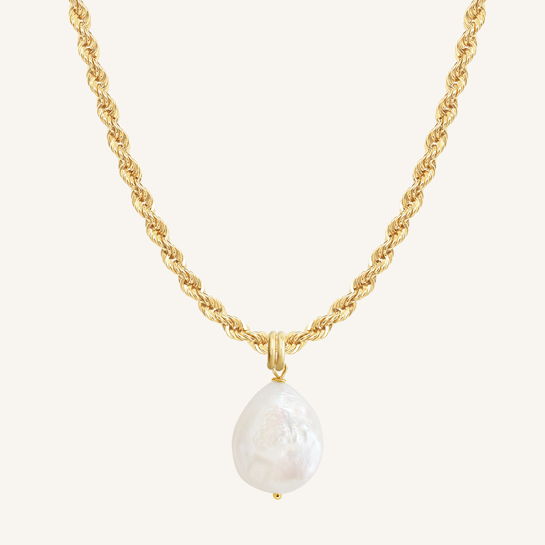 Elegant Capri Pearl Charm Necklace for Women - Dainty Layering Jewelry for Weddings, Parties & Everyday Wear