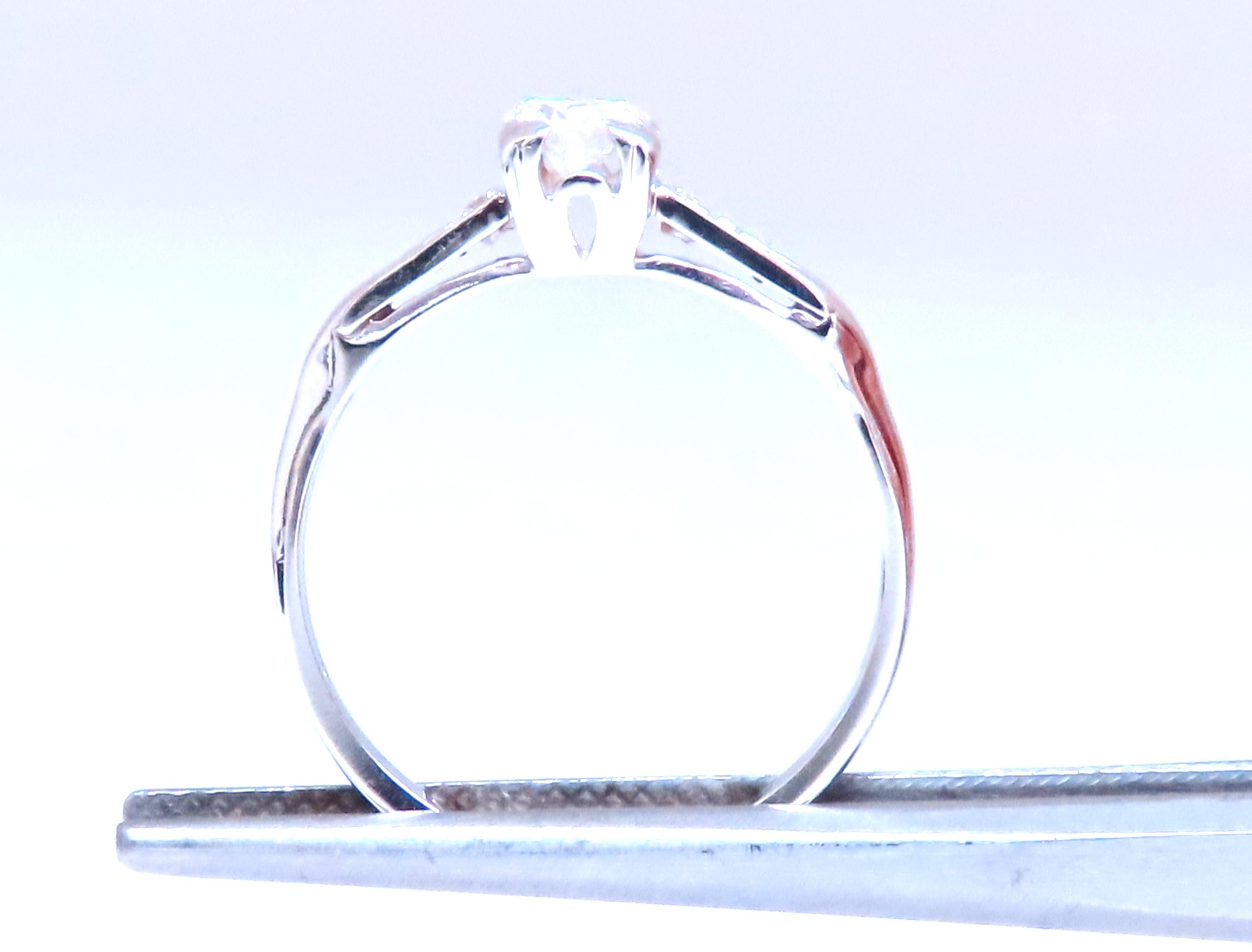 Petite Natural Diamond Engagement Ring 14K Gold - Elegant Wedding Proposal Jewelry for Women