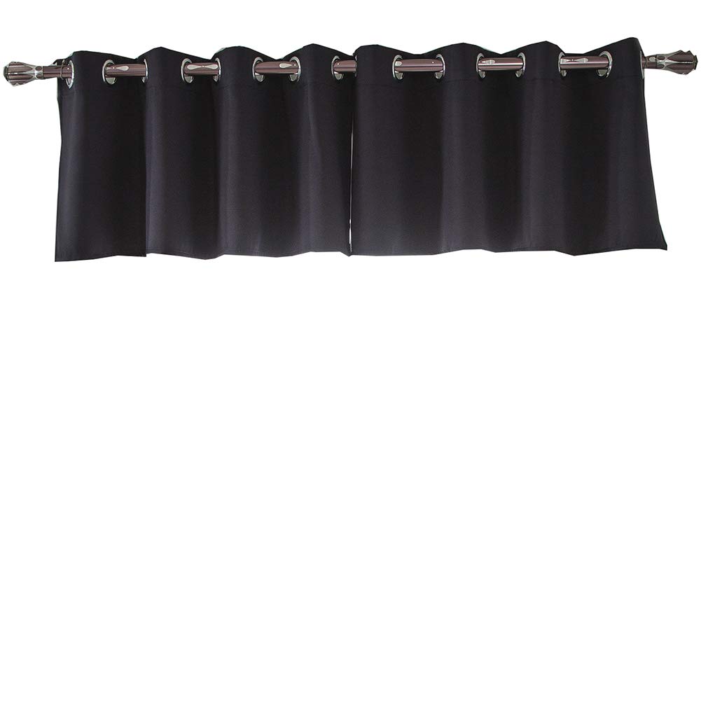 Blackout Valances for Small Windows - Thermal Insulated Kitchen Curtains with Grommet Top, 2 Panels (29