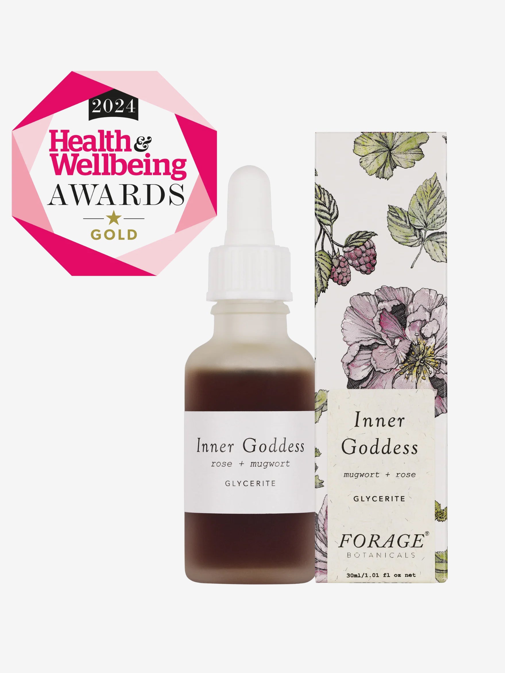 Forage Botanicals Inner Goddess Drops - Organic Herbal Supplement for Women's Wellness & Hormone Balance - Perfect for Daily Stress Relief & Self-Care Rituals